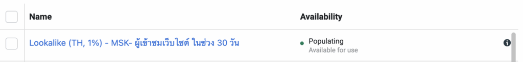 สร้าง lookalike สำเร็จ จะเป็นแบบนี้
